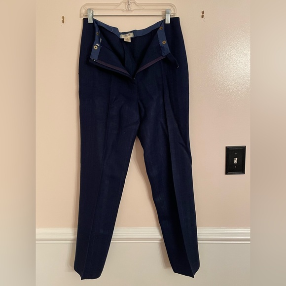 Navy Blue Vintage, Authentic Celine Women’s Pants, Size 46 (EU Size) EUC - Picture 3 of 12